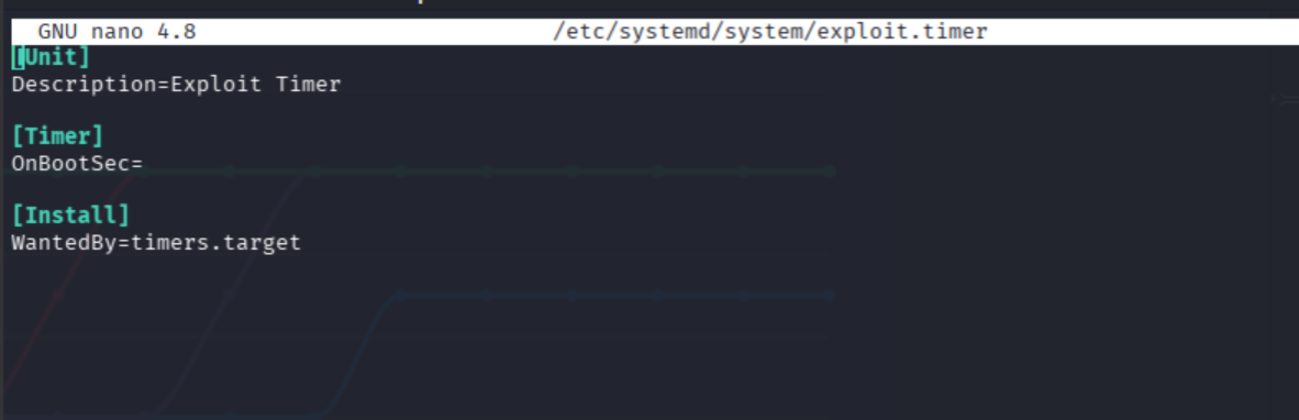 World-writable exploit.timer open for editing